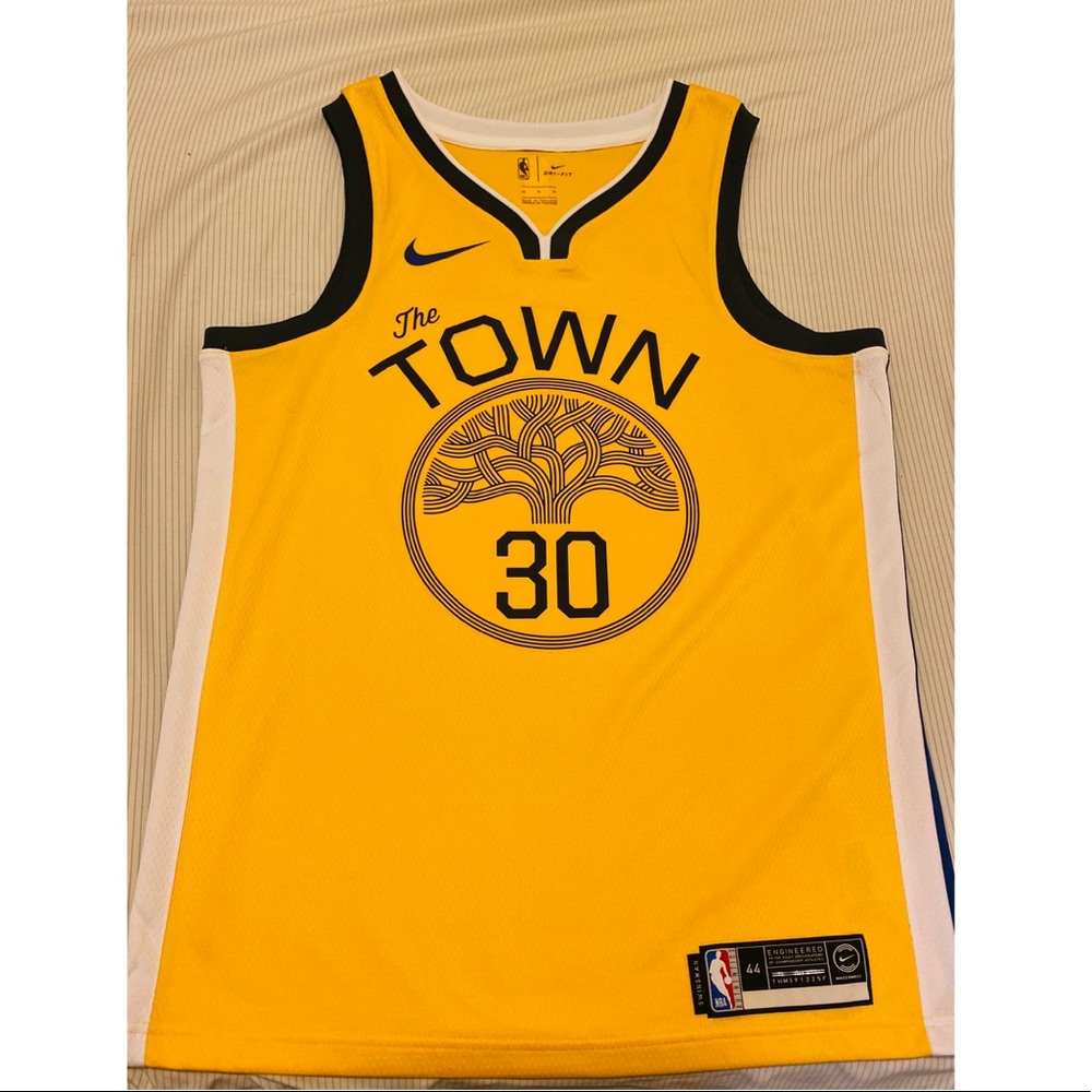 Nike Mens Stephen Curry yellow Jersey